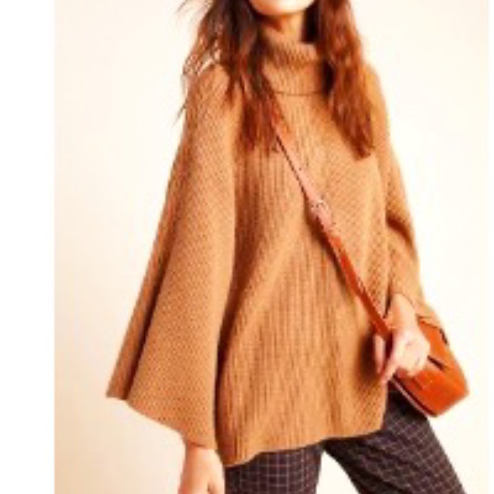 Camel Poncho Sweater